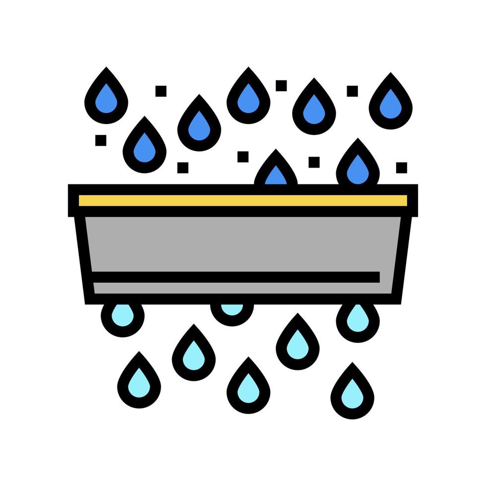 illustrazione vettoriale dell'icona del colore della purificazione dell'acqua e dell'inquinamento