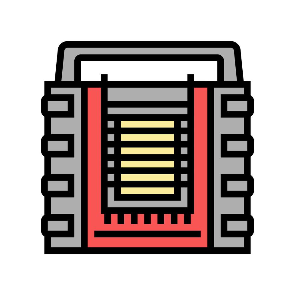 illustrazione vettoriale dell'icona a colori portatile del riscaldatore