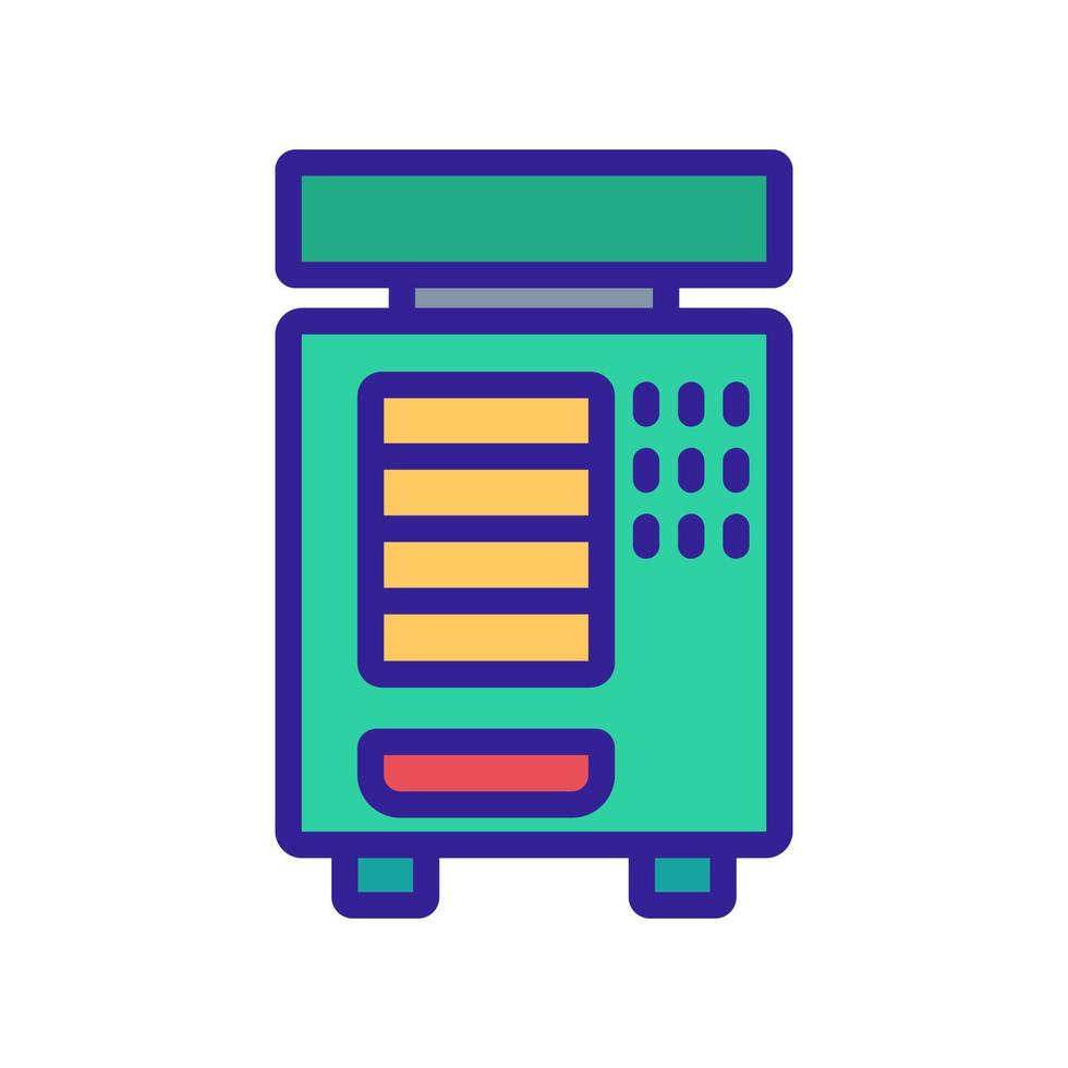 illustrazione del profilo vettoriale dell'icona del dispositivo di vendita del distributore automatico