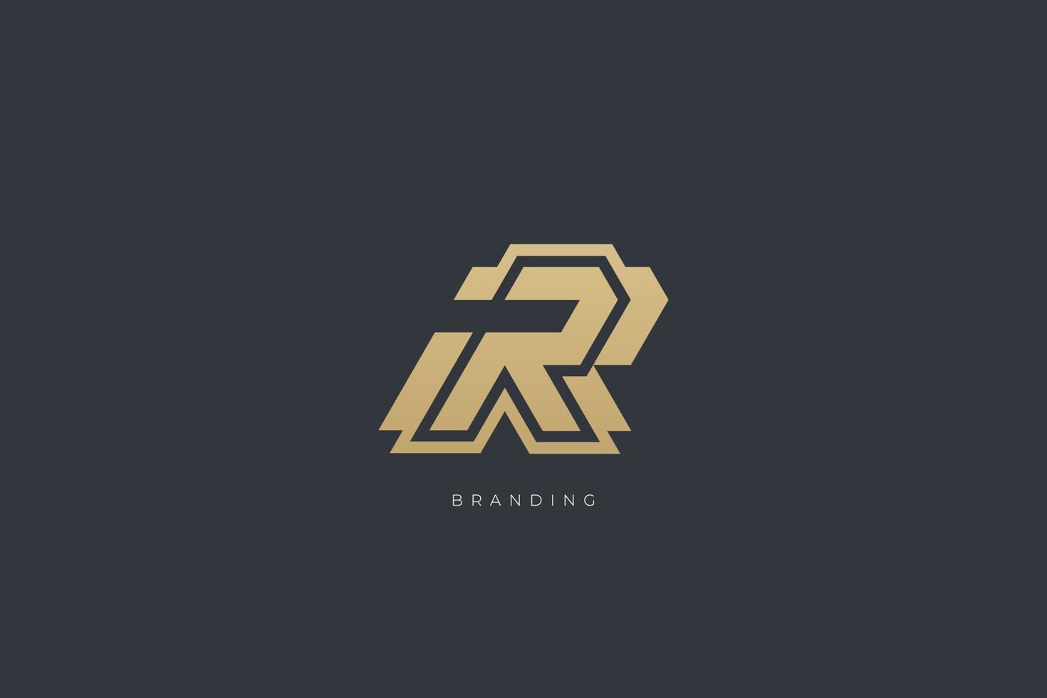 logo del monogramma della lettera r vettore