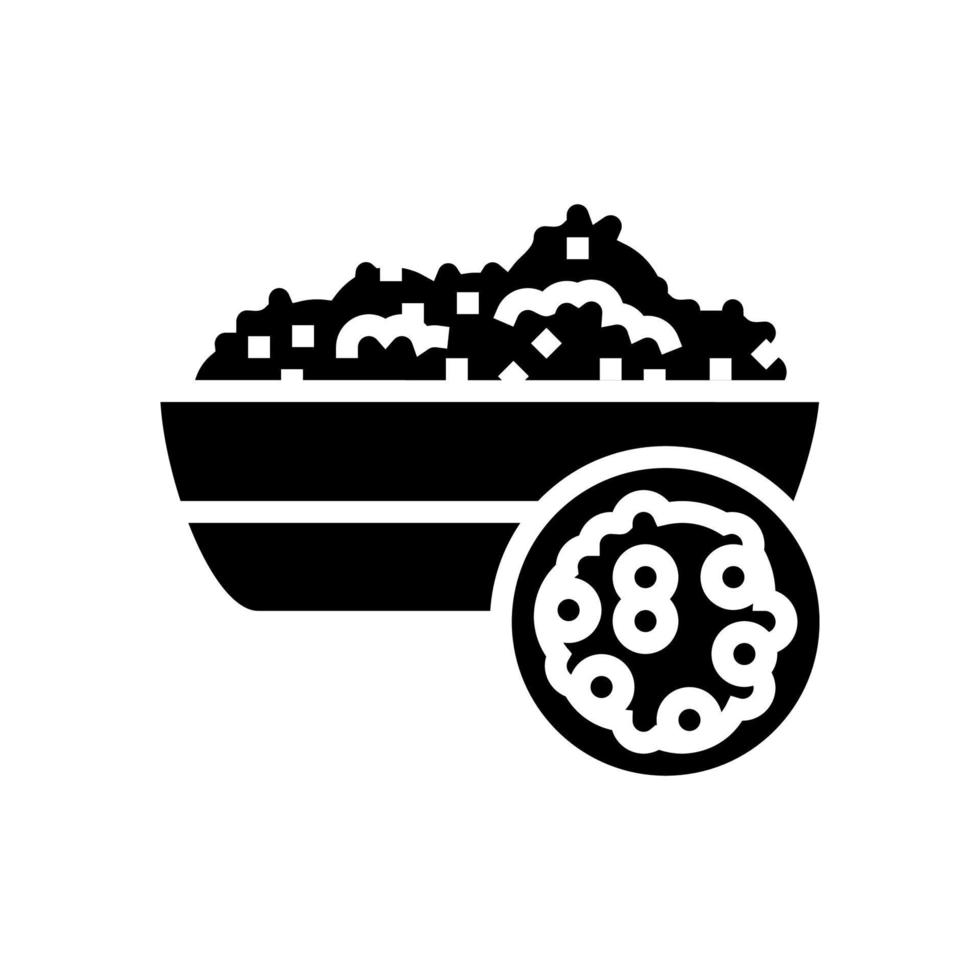 illustrazione vettoriale dell'icona del glifo di quinoa