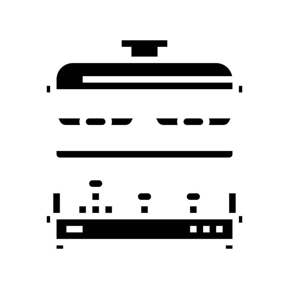 illustrazione vettoriale dell'icona del glifo della fonduta di raclette