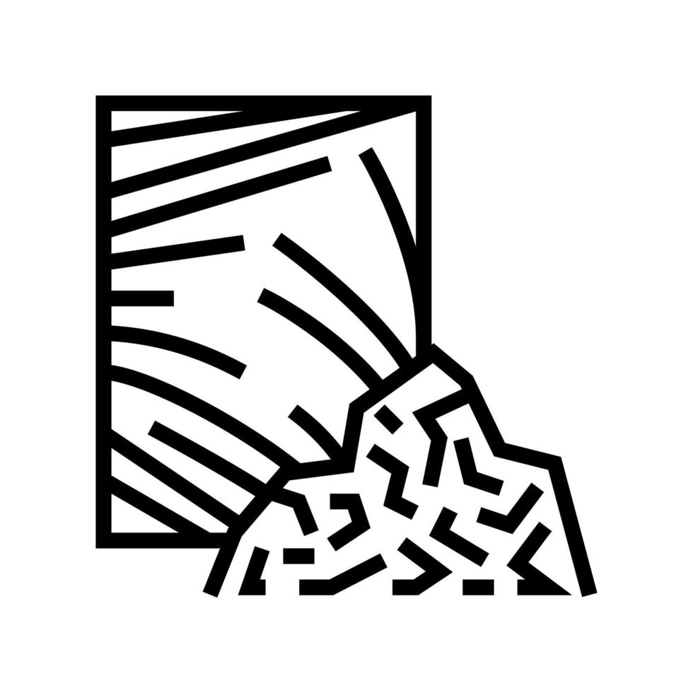 illustrazione vettoriale dell'icona della linea di plastica in polietilene