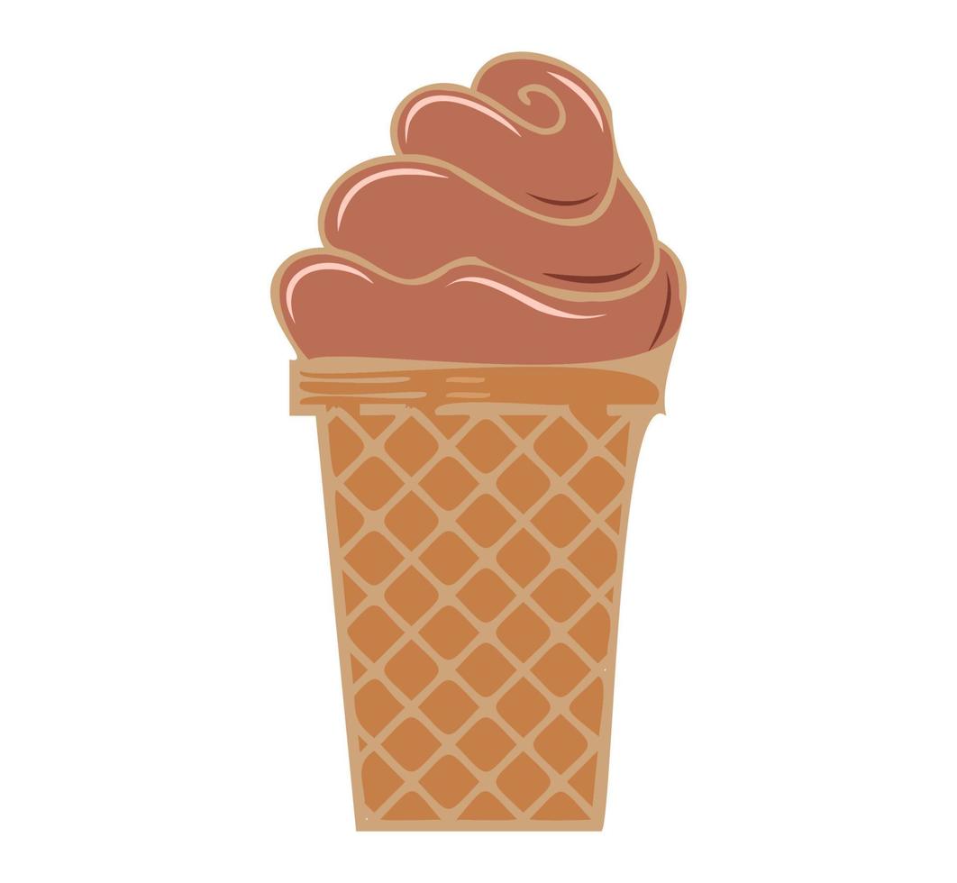 illustrazione di gelato. illustrazione del fumetto di gelato colorato carino vettore