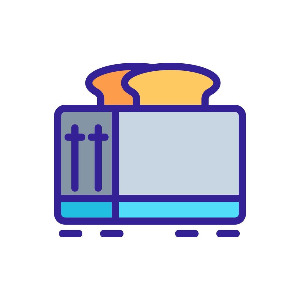 tostapane automatico con illustrazione del profilo vettoriale dell'icona dei tostapane da cucina