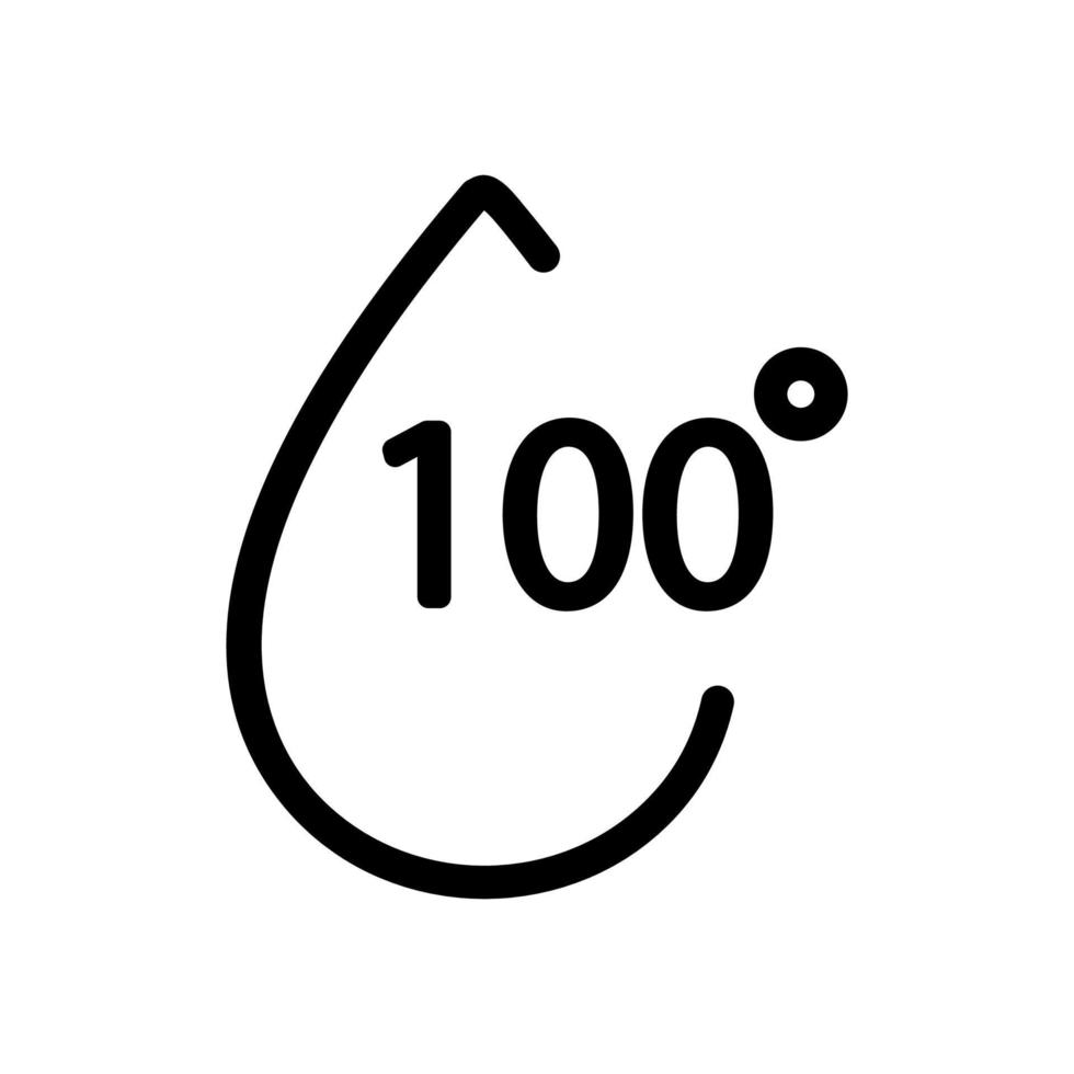 vettore icona punto di ebollizione. illustrazione del simbolo del contorno isolato