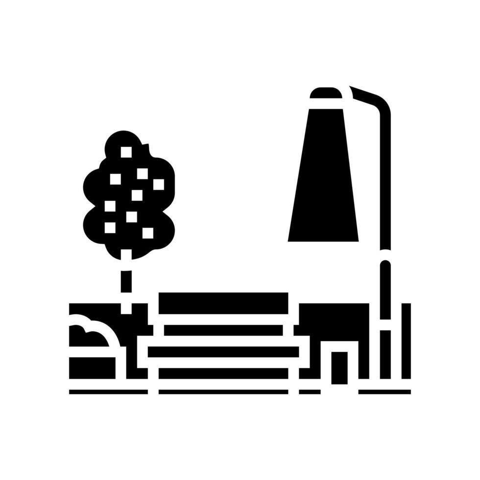 illustrazione vettoriale dell'icona del glifo del parco della panchina