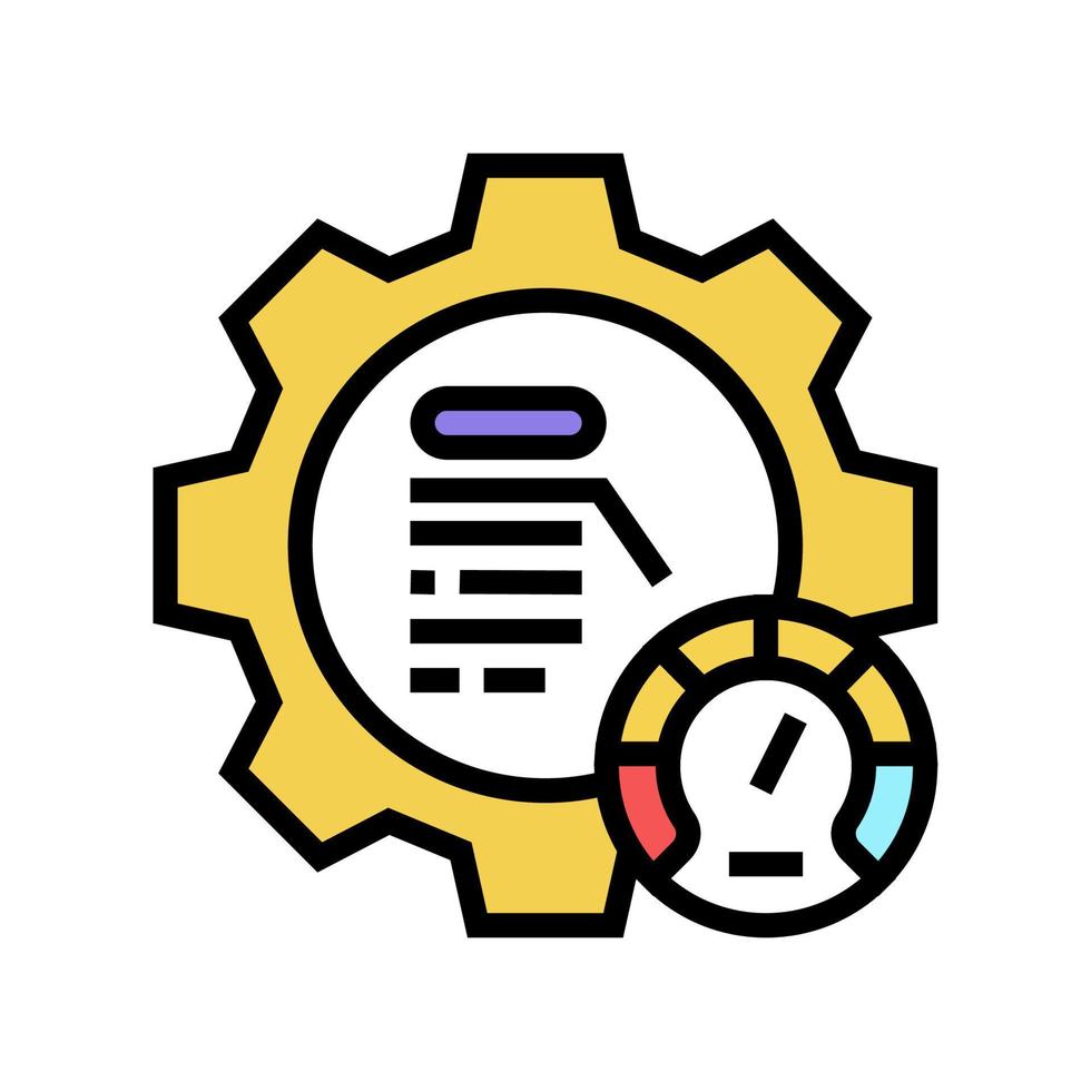 illustrazione vettoriale dell'icona del colore del processo di motivazione aziendale