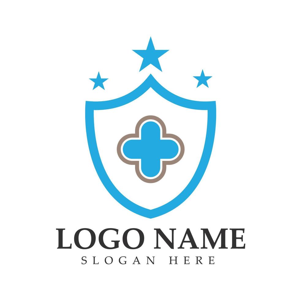 scudo e spada logo icona design template.guardian icon.security element. vettore