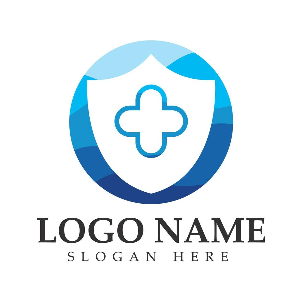 scudo e spada logo icona design template.guardian icon.security element. vettore