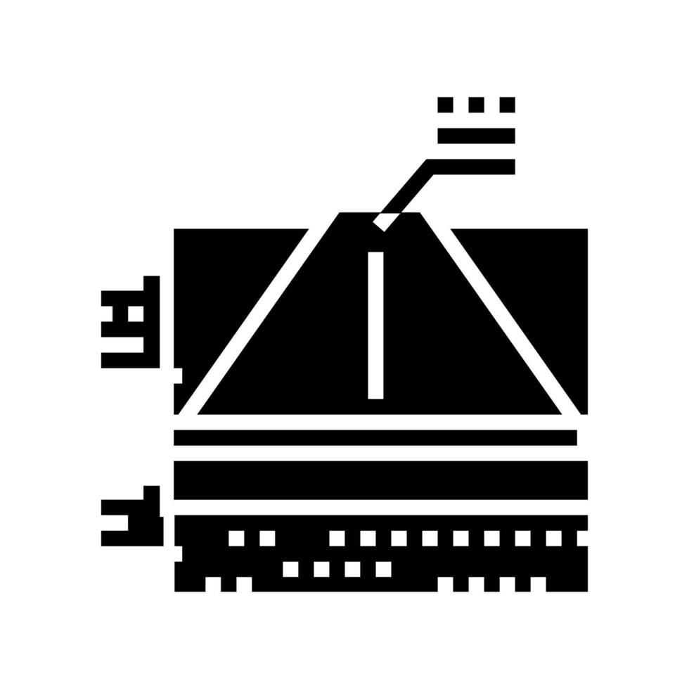 illustrazione vettoriale dell'icona del glifo degli strati stradali costruiti
