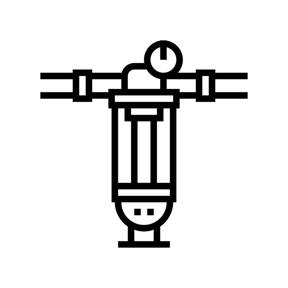 illustrazione vettoriale dell'icona della linea dello strumento del filtro dell'acqua