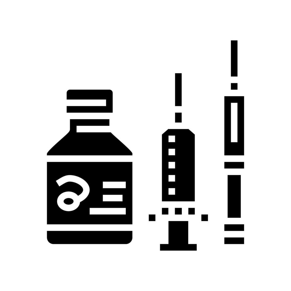 illustrazione vettoriale dell'icona del glifo di farmaci e preparati