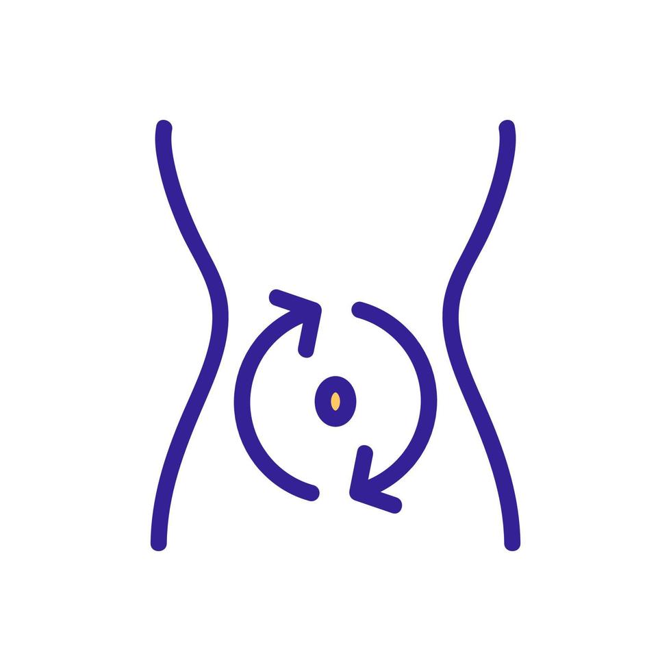 vettore icona dello stomaco. illustrazione del simbolo del contorno isolato