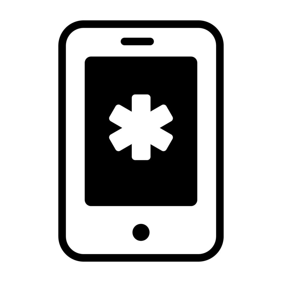 app medica, icona di consultazione, assistenza sanitaria e icona medica. vettore