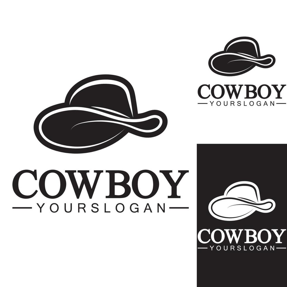 modello di disegno vettoriale icona logo cappello da cowboy