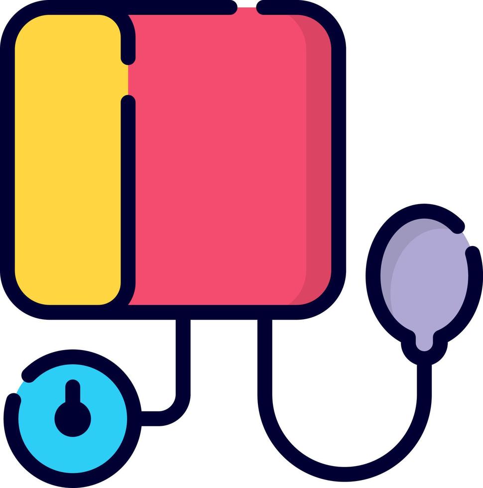 icona del misuratore di pressione sanguigna, icona sanitaria e medica. vettore