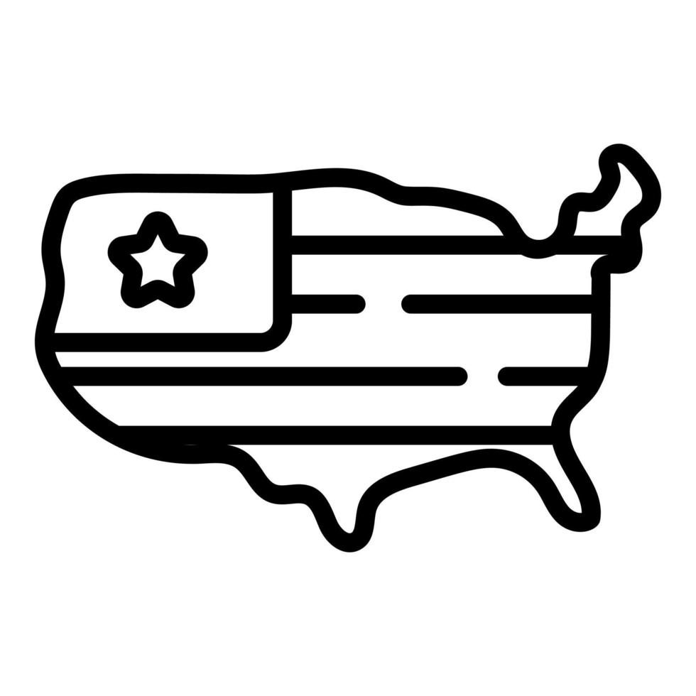 icona della mappa degli Stati Uniti, disegno vettoriale icona del giorno dell'indipendenza degli Stati Uniti.