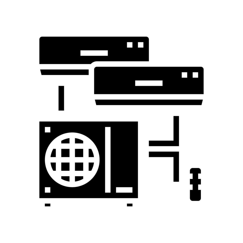 illustrazione vettoriale dell'icona del glifo del sistema diviso