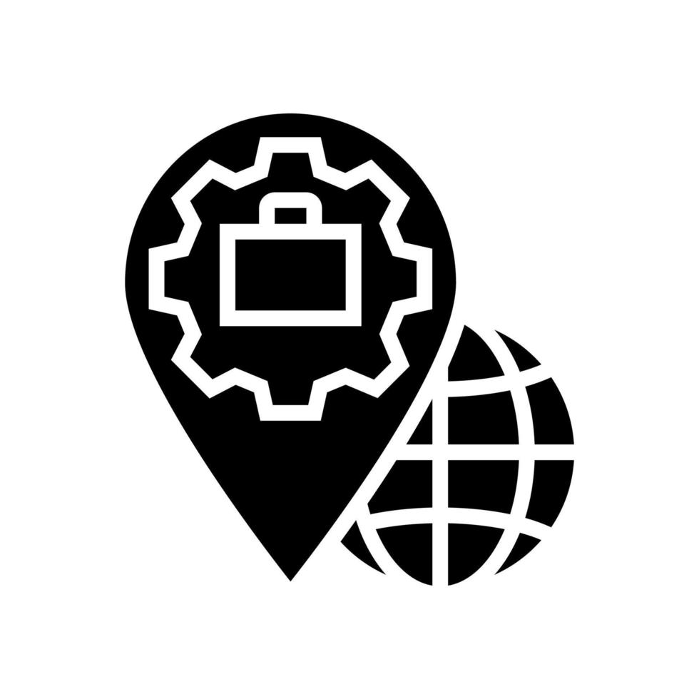 illustrazione vettoriale dell'icona del glifo dell'indirizzo legale