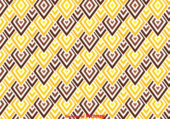 Modello marrone e giallo Chevron vettore