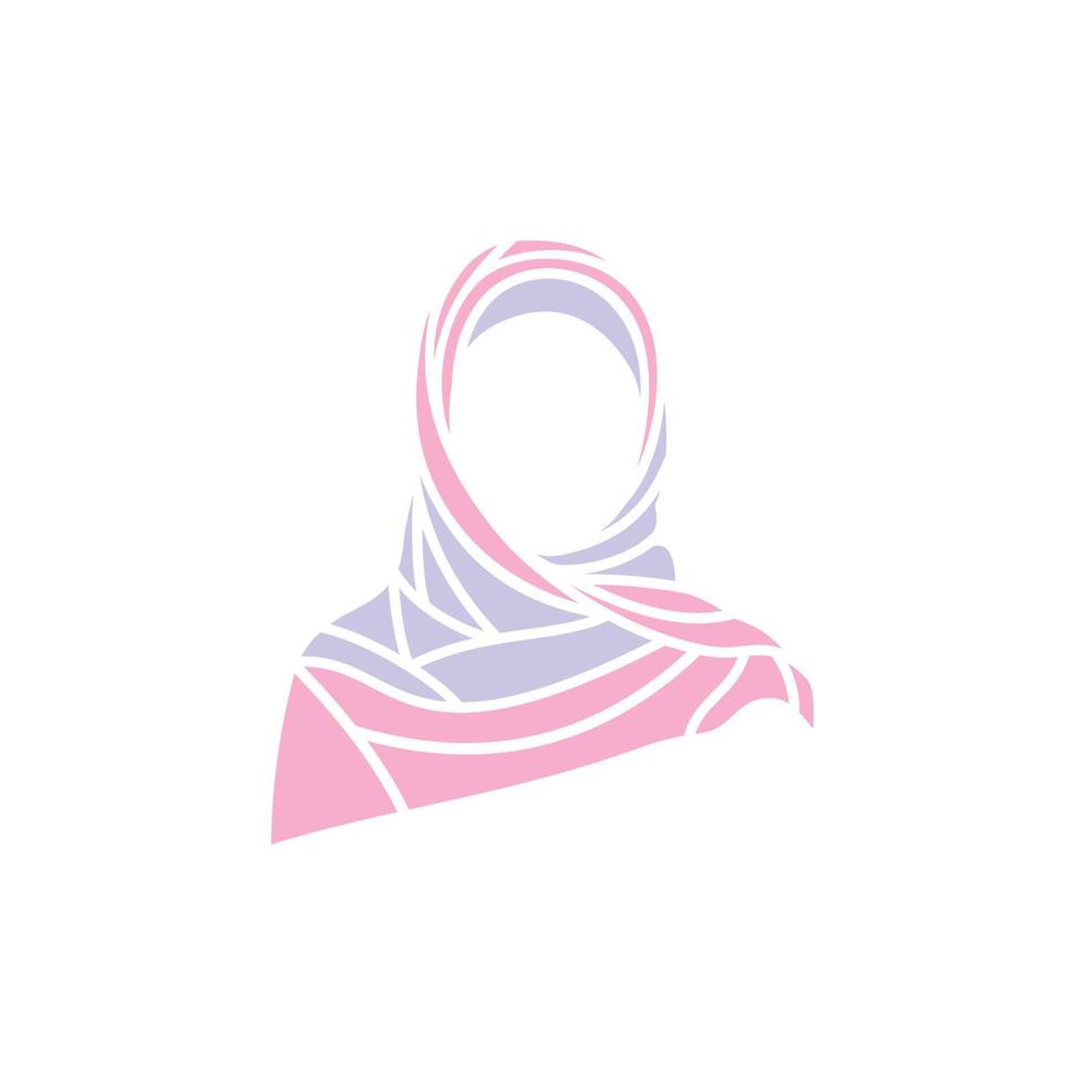 vettore del logo hijab. disegno grafico vettoriale hijab.