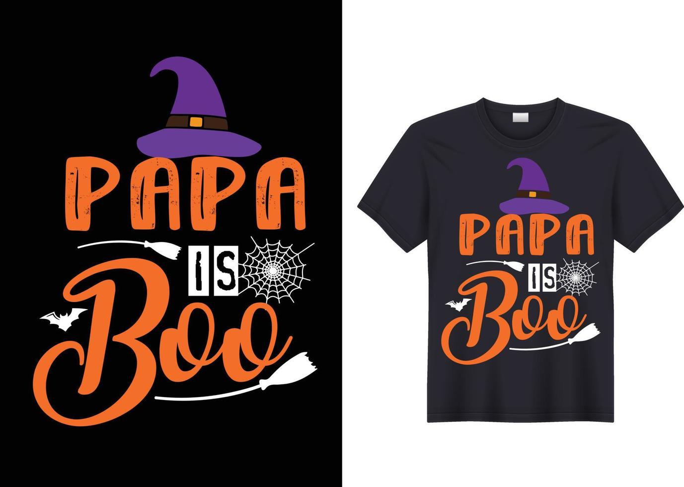 papà è boo halloween design esclusivo t-shirt vettore