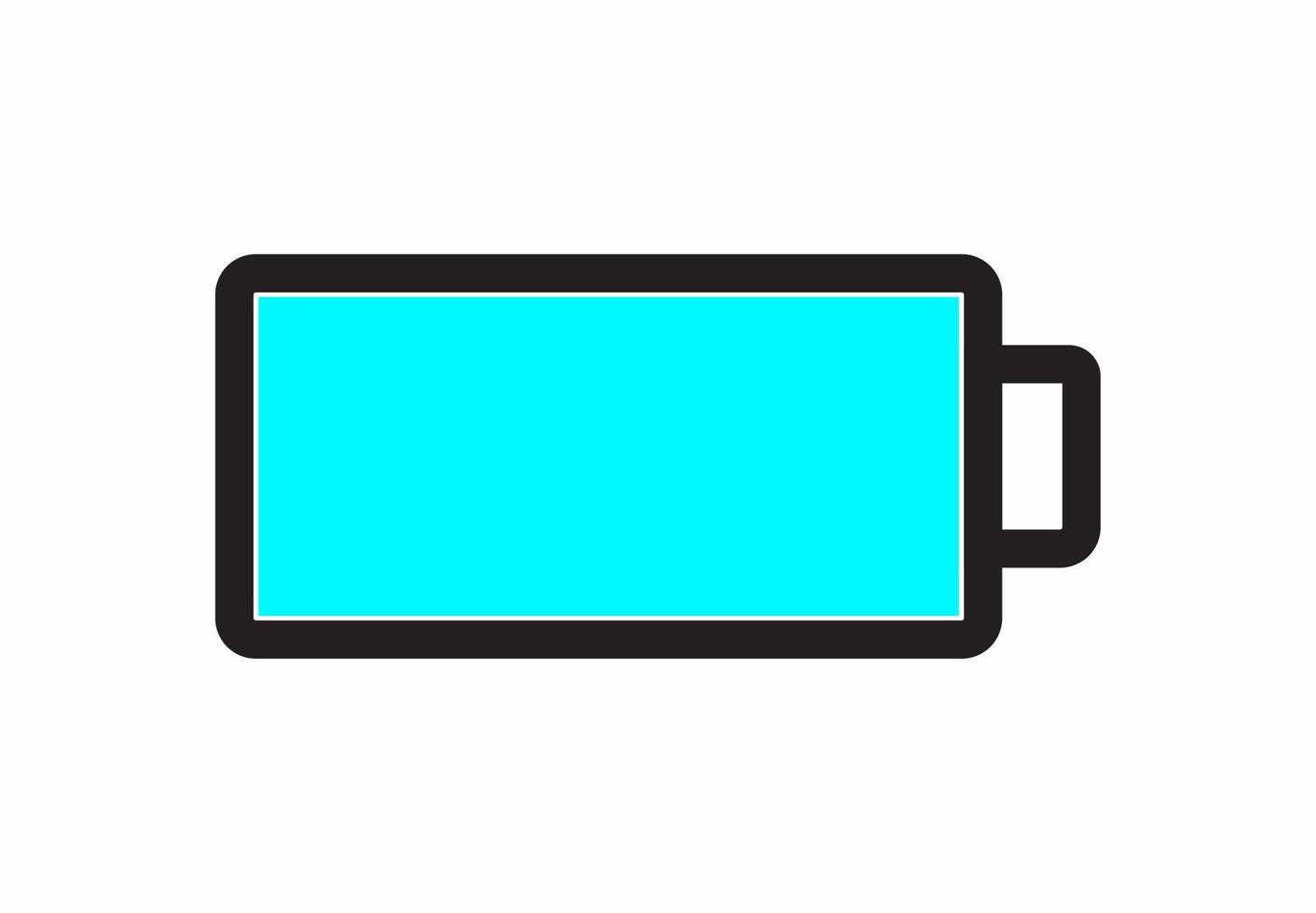 illustrazione dell'icona della barra della batteria scarica simbolo della tecnologia minima vettore