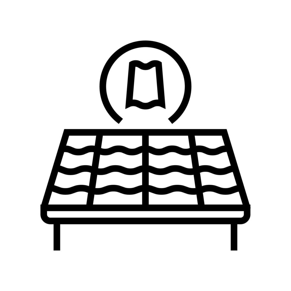 illustrazione vettoriale dell'icona della linea del tetto in ardesia