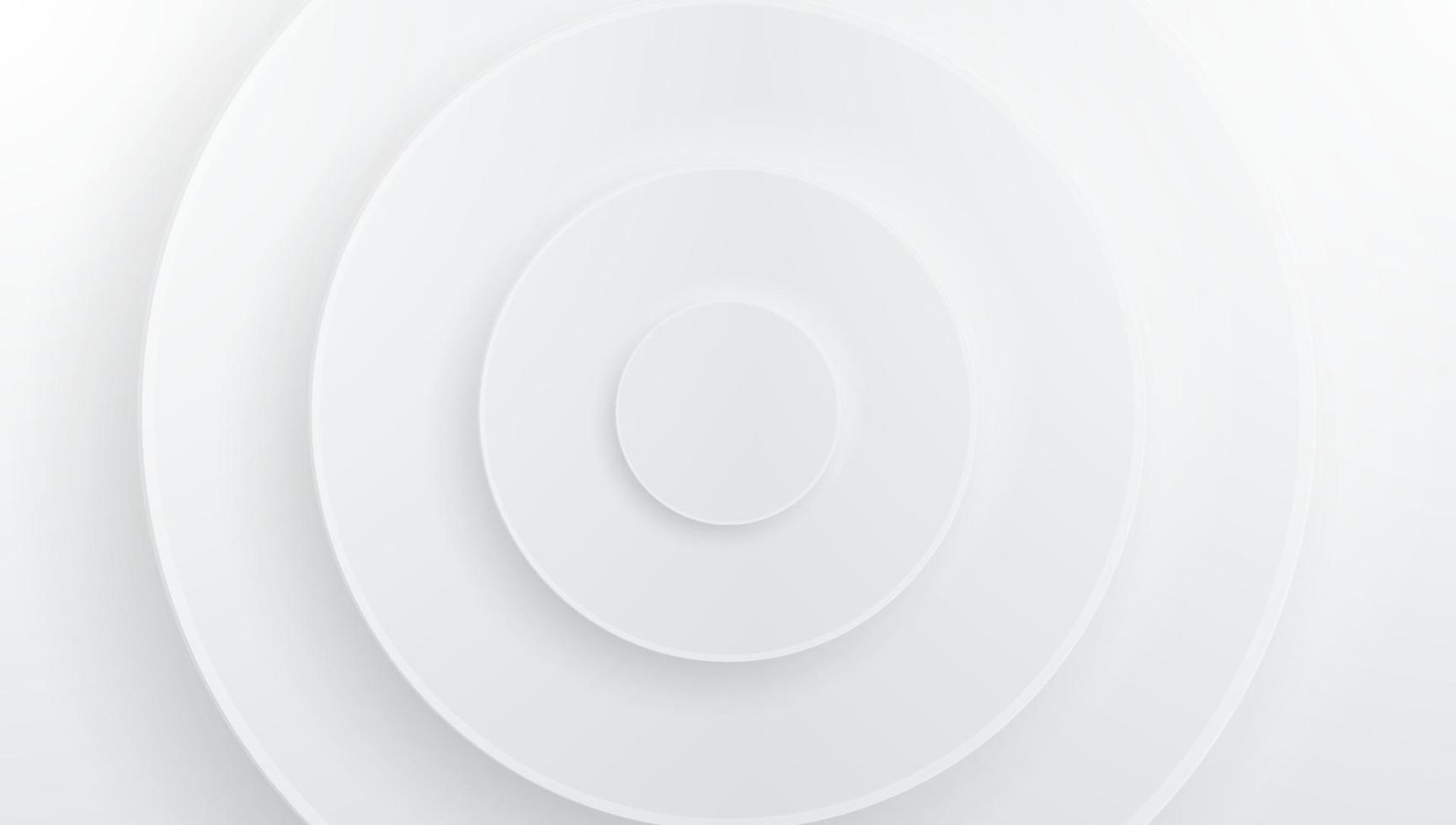 minimalista ed elegante, moderno sfondo bianco forma astratta del cerchio con sovrapposizione di ombre linea dorata effetto disegno vettoriale illustrazione