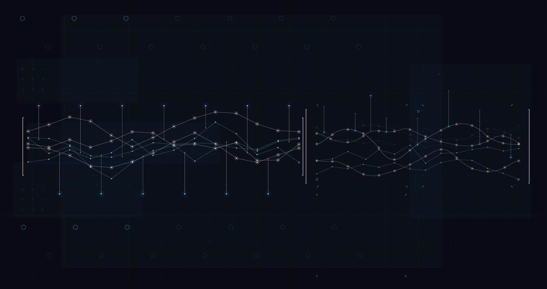 modello hud fui per widescreen senza testo, elementi di design futuristici. elementi di messa a fuoco dell'hud. disegno fantascientifico. collezione fui, mirino collimatore militare, set hud vettoriale