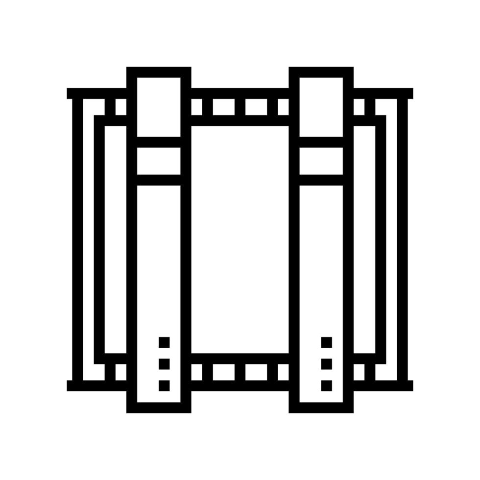 attrezzature per impianti per l'illustrazione vettoriale dell'icona della linea di produzione del vetro