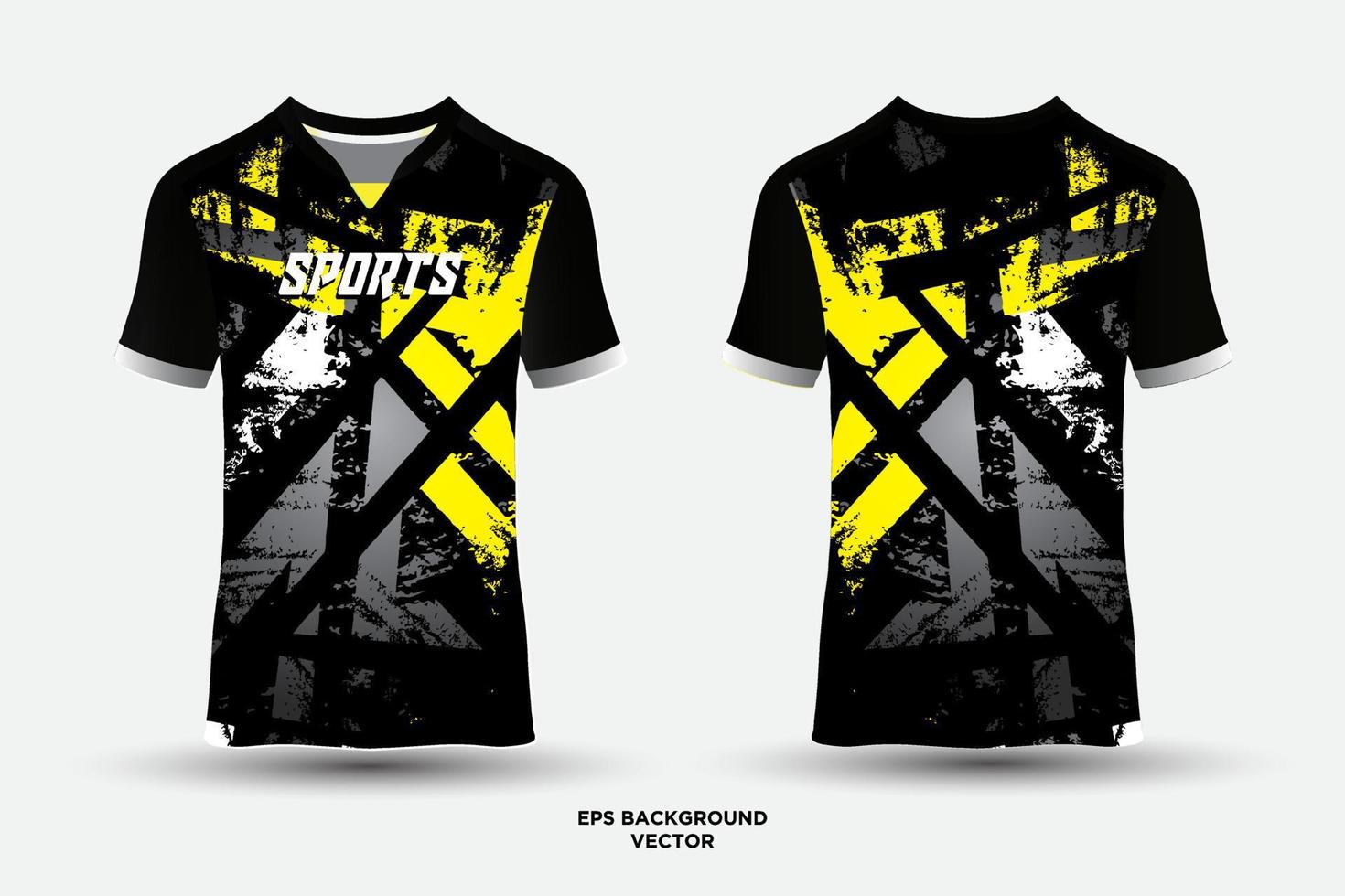 fantastico design della maglia adatto per sport, corse, calcio, giochi ed eSport vettoriali