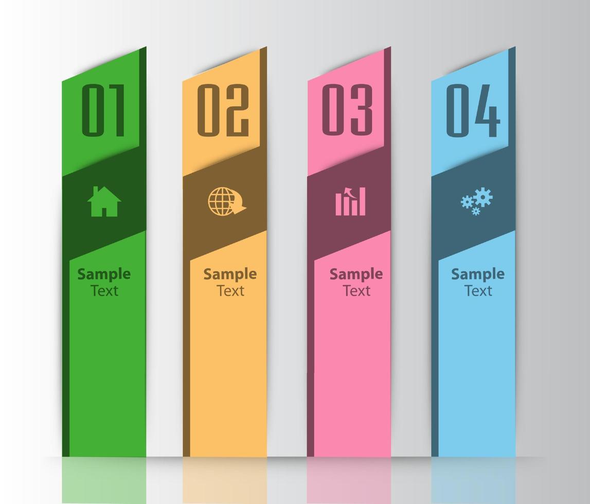 modello di casella di testo moderna, banner infografica vettore