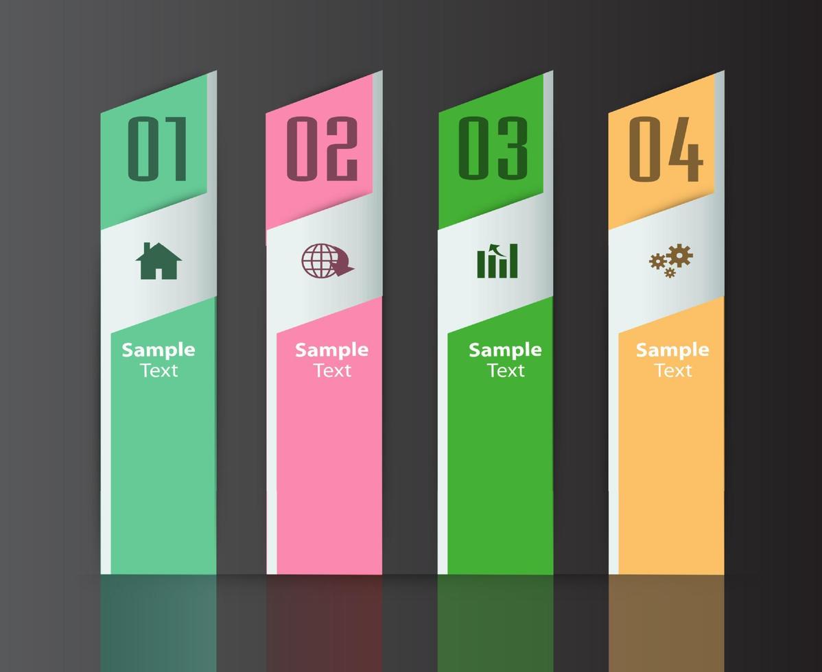 modello di casella di testo moderna, banner infografica vettore