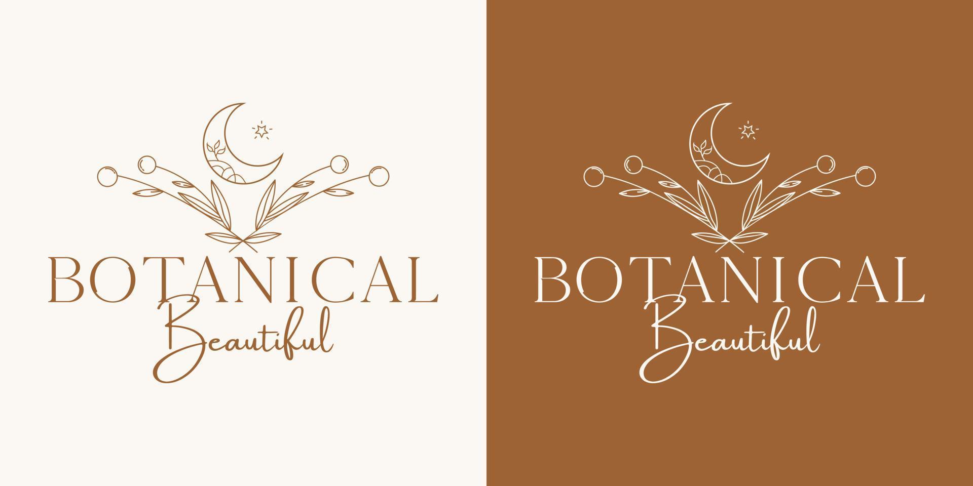 logo disegnato a mano di elemento floreale botanico con fiori selvatici e foglie. logo per spa e salone di bellezza, boutique, negozio biologico, matrimonio, designer floreale, interni, fotografia, cosmetici. vettore