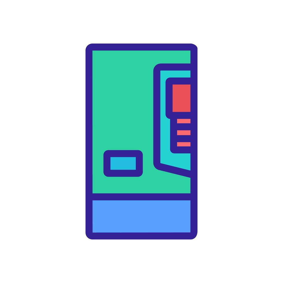 illustrazione del profilo vettoriale dell'icona del dispositivo distributore automatico