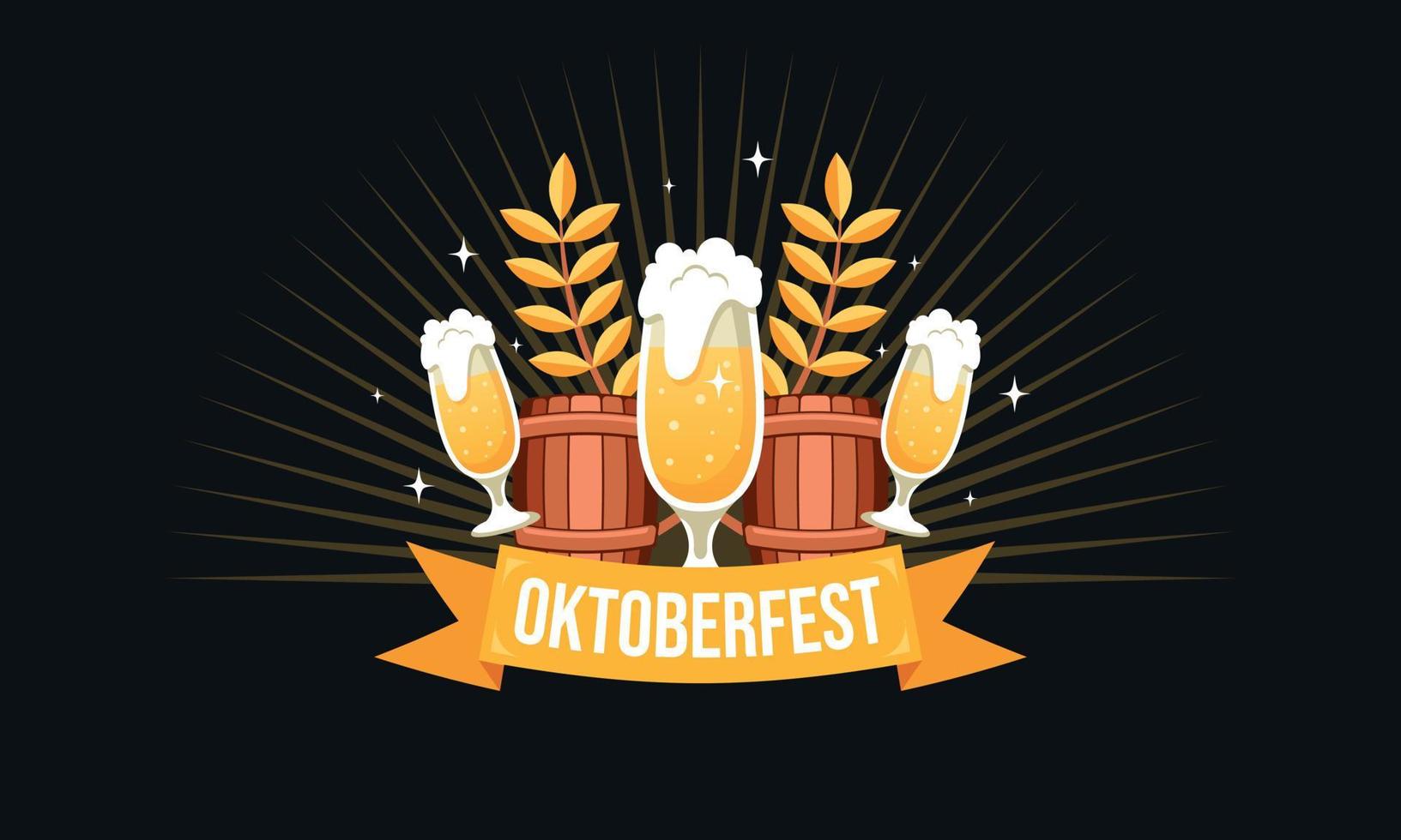 lo sfondo realistico del festival della birra dell'oktoberfest può essere utilizzato per il modello del poster vettore