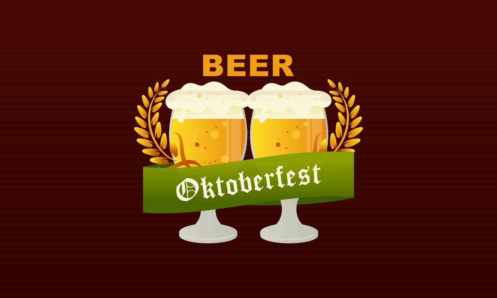 lo sfondo realistico del festival della birra dell'oktoberfest può essere utilizzato per il modello del poster vettore