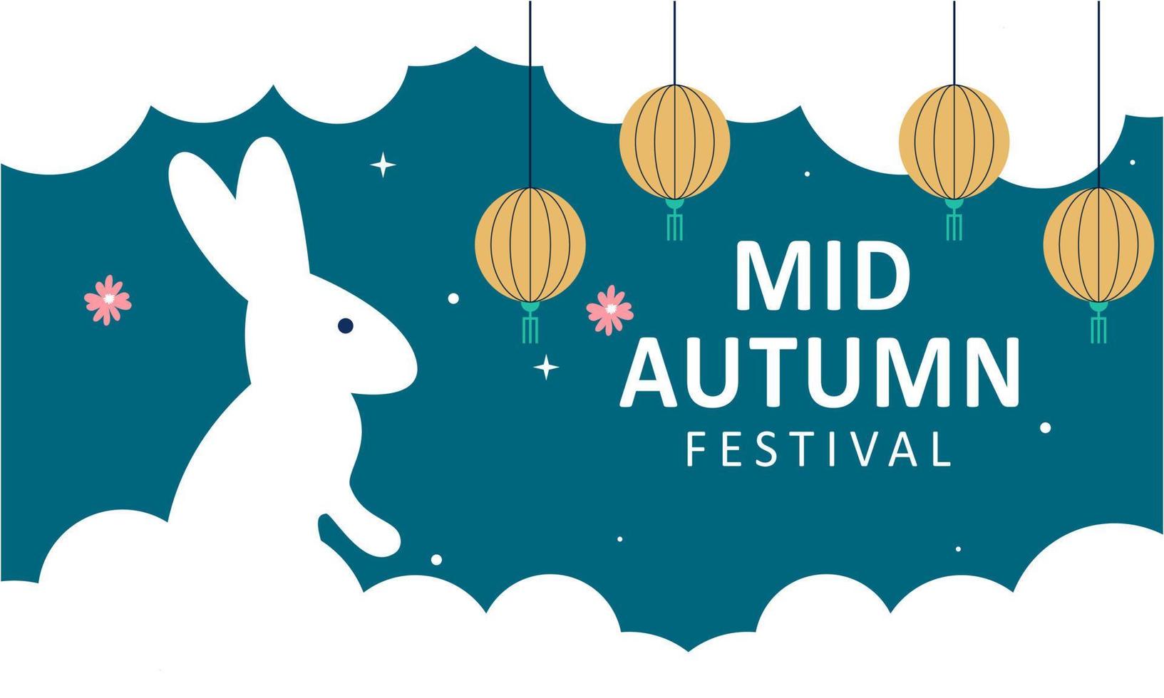 illustrazione di celebrazione del festival di metà autunno vettore