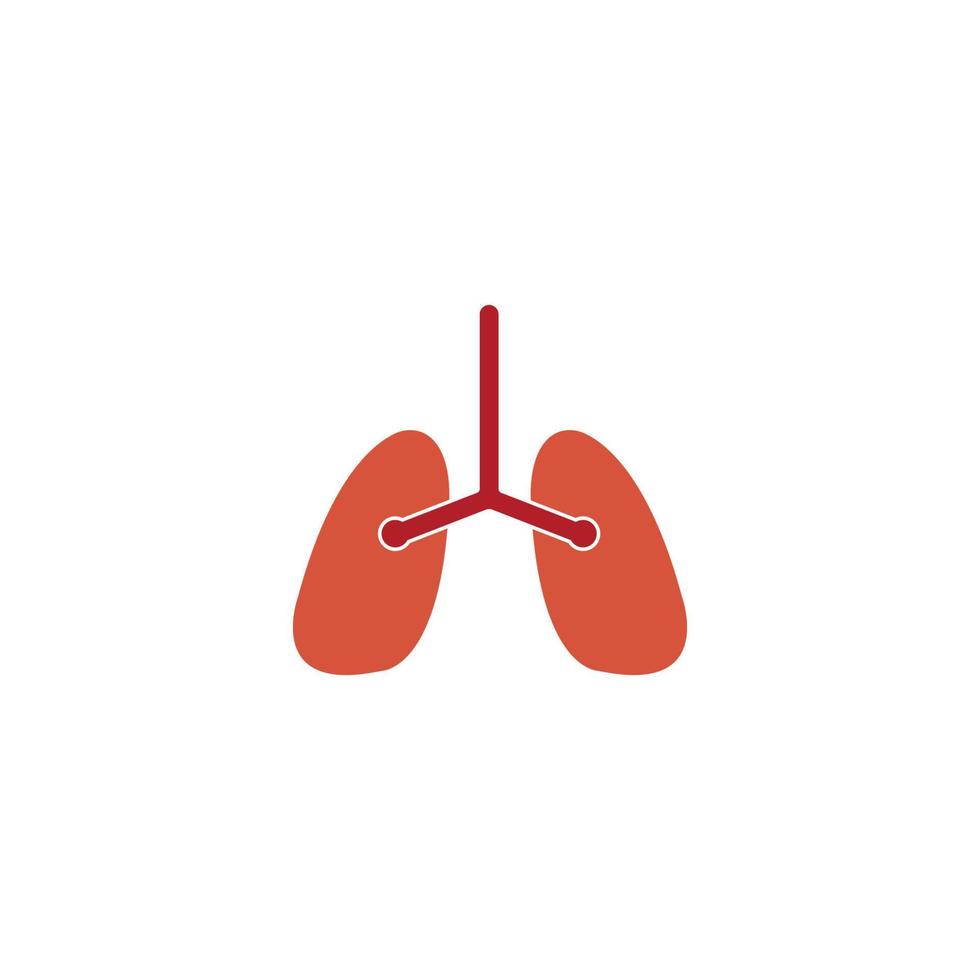disegno del modello dell'illustrazione di vettore dell'icona dei polmoni