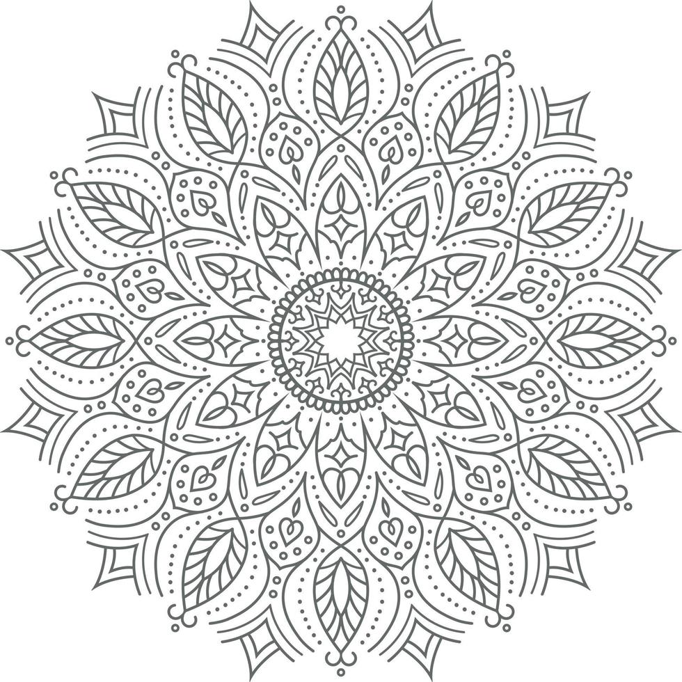 disegno floreale decorativo della mandala. vettore