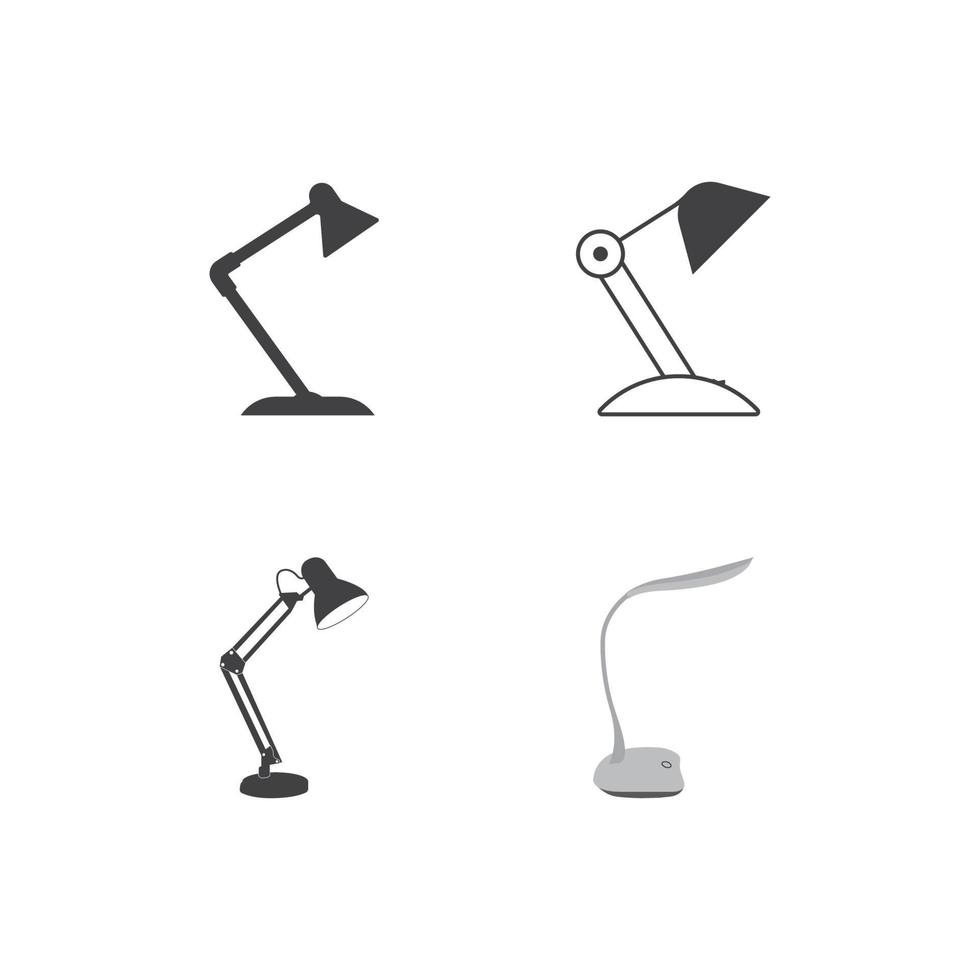 icona lampada da tavolo table vettore
