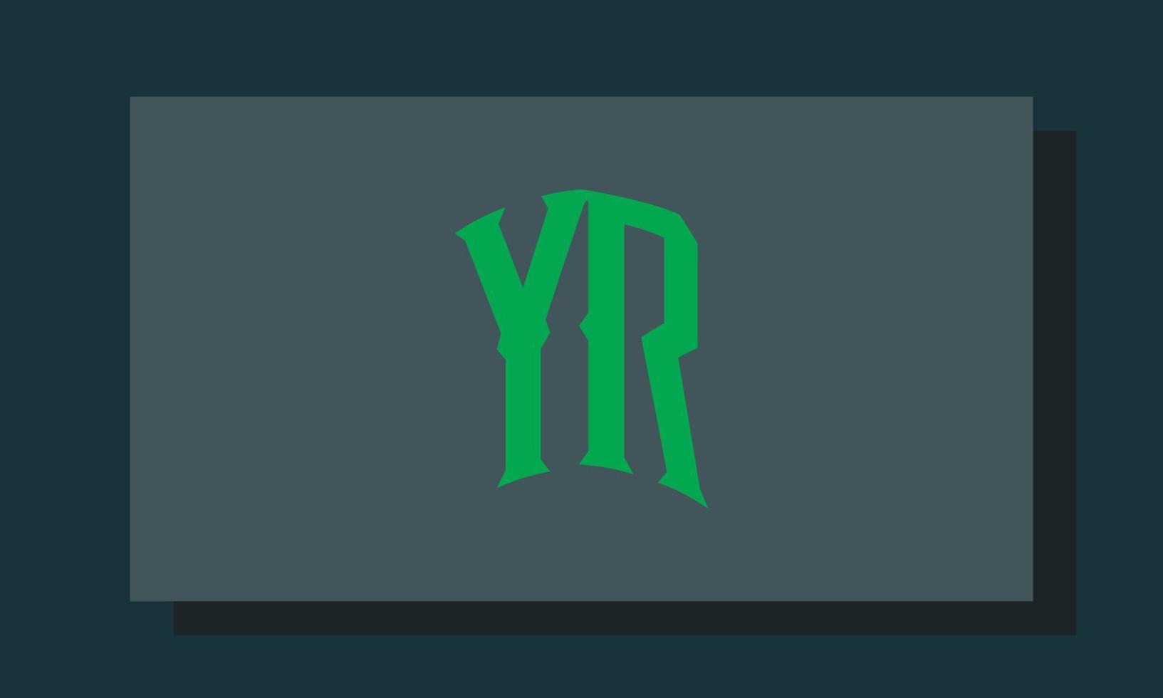 alfabeto lettere iniziali monogramma logo yr, ry, y e r vettore