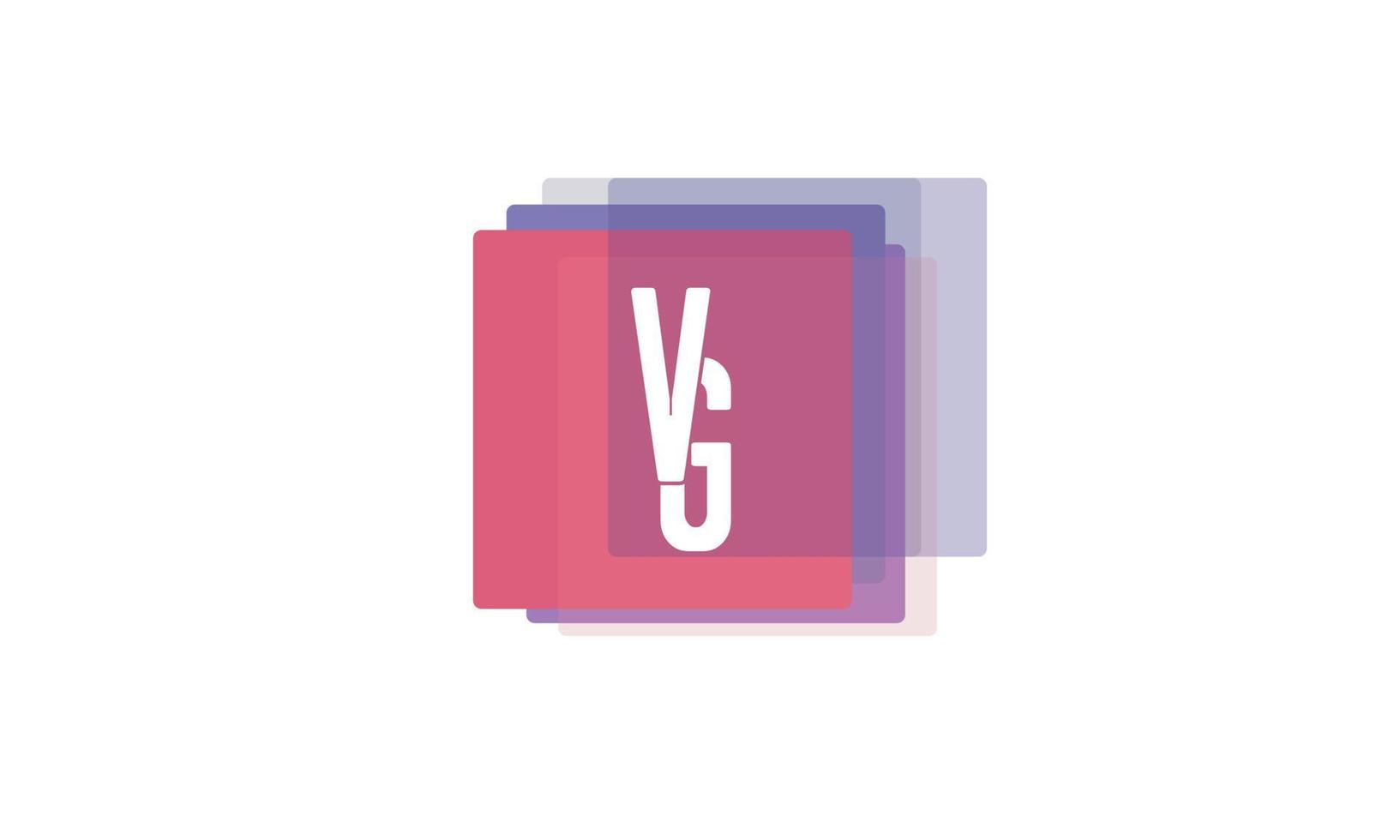alfabeto lettere iniziali monogramma logo vg, gv, v e g vettore