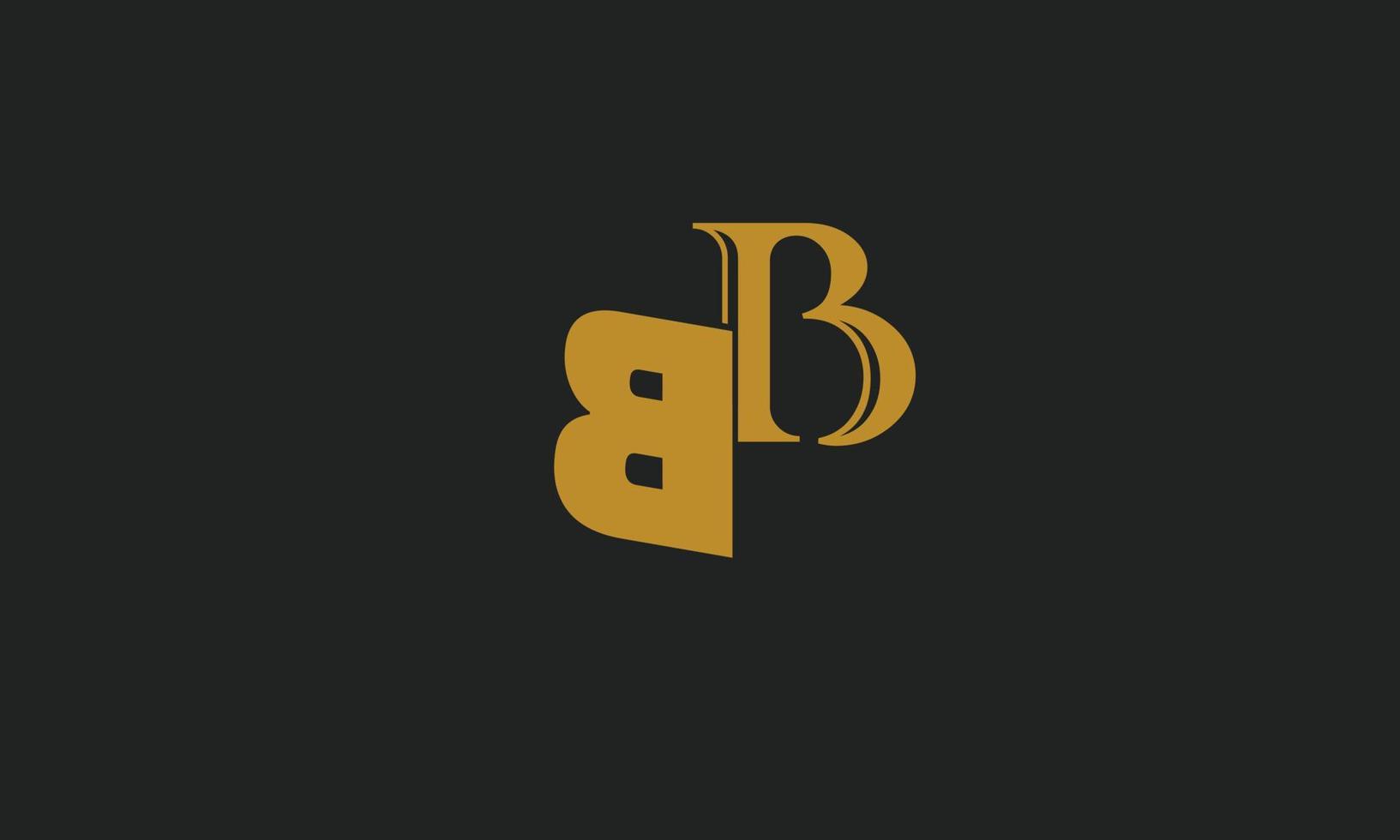 alfabeto lettere iniziali monogramma logo bb vettore