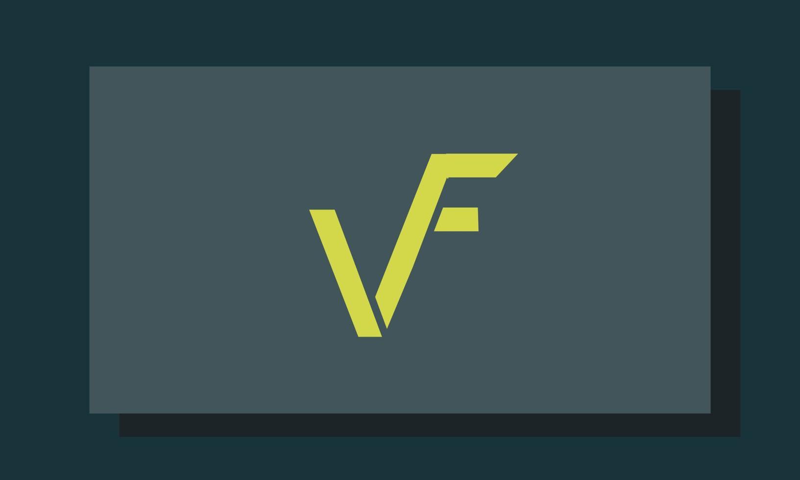 alfabeto lettere iniziali monogramma logo vf, fv, v e f vettore