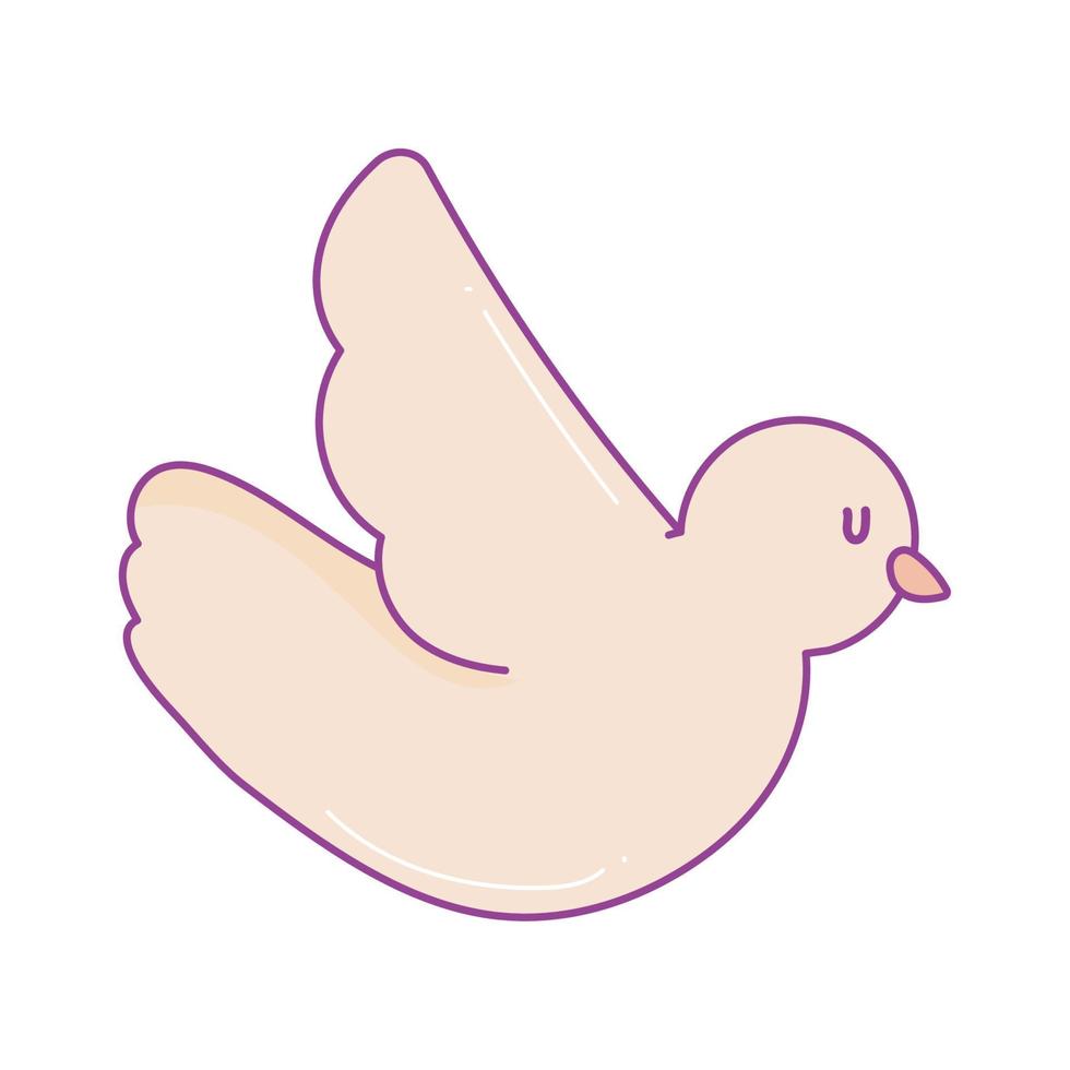 simpatico cartone animato di piccione vettore