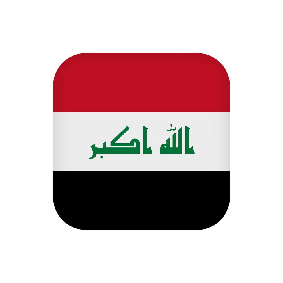 bandiera irachena, colori ufficiali. illustrazione vettoriale. vettore