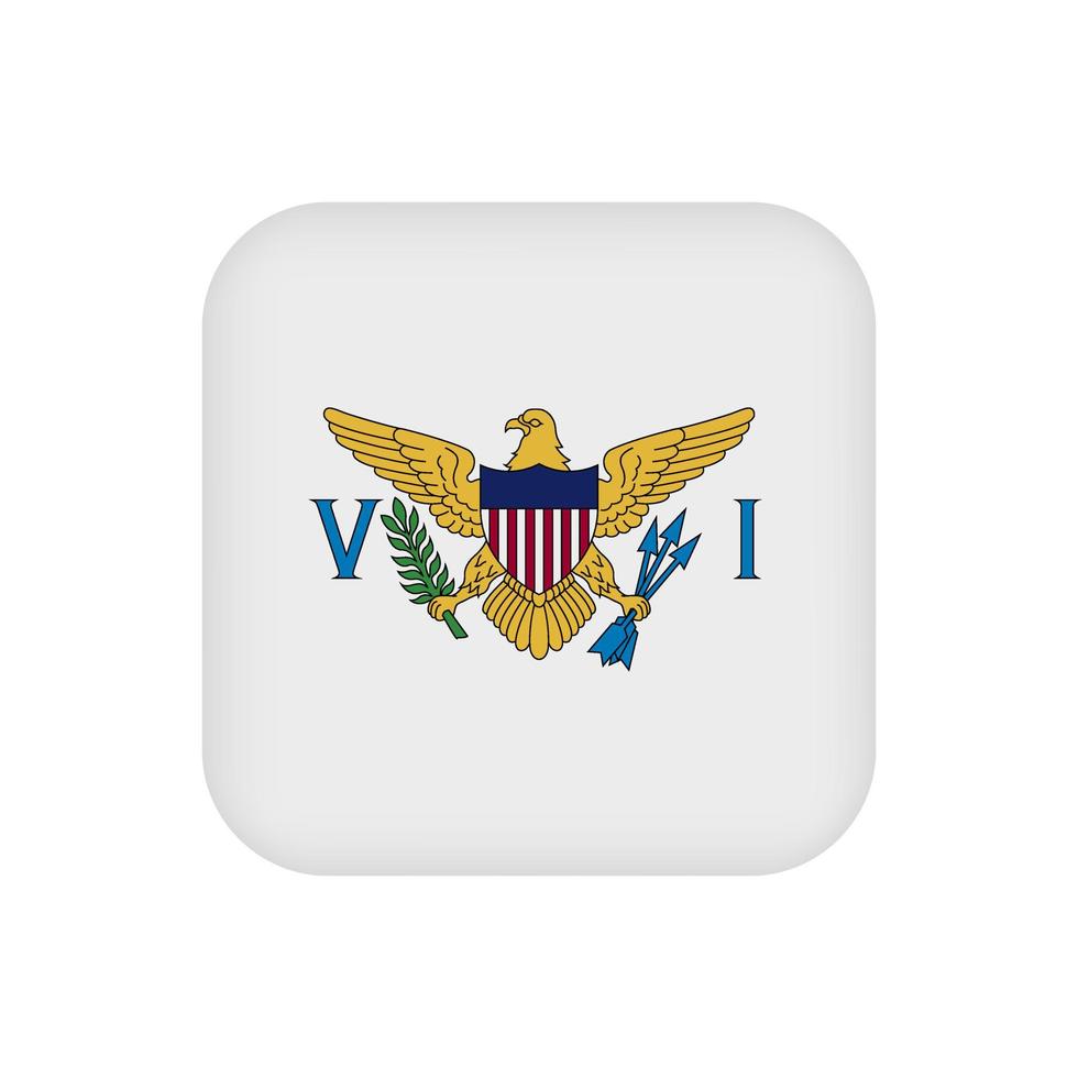 bandiera delle isole vergini, colori ufficiali. illustrazione vettoriale. vettore